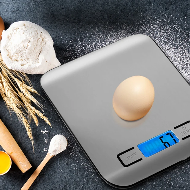 Bilancia da cucina Display LCD Bilancia elettronica in acciaio inossidabile Gioielli per la casa Snack alimentari Pesatura Strumenti di cottura 2