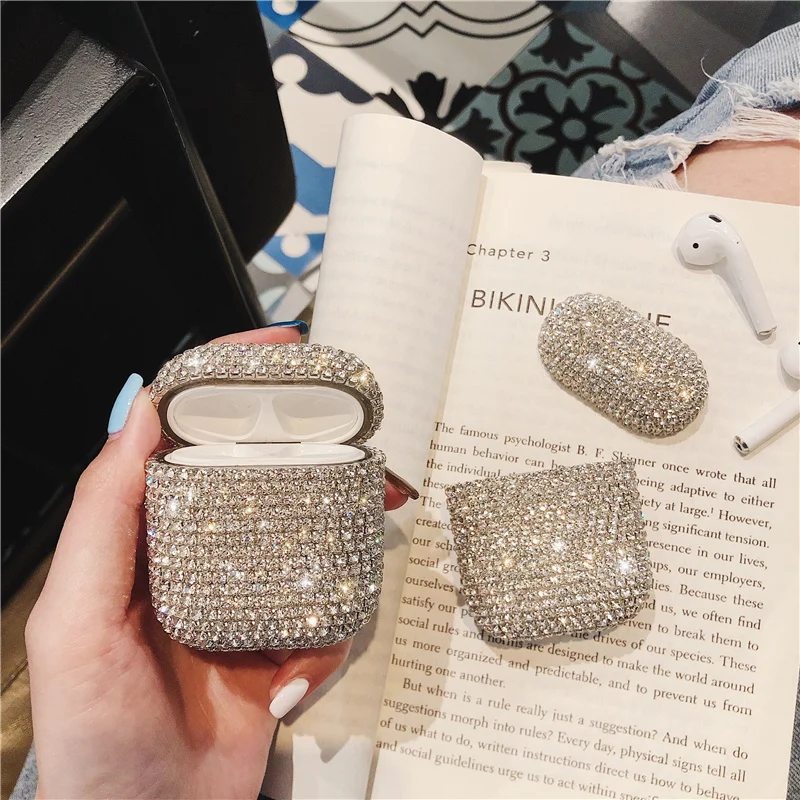 

Earphone Cases for Apple AirPods 2 1 for AirPod Case Bling Hard Shell Pouch Luxury Air Pods Wireless Bluetooth air podCover