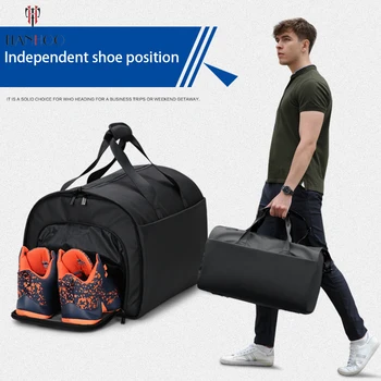

TIANHOO Large-capacity multi-function duffel bag male business travel suit storage bags travel shoulder fitness climbing bags
