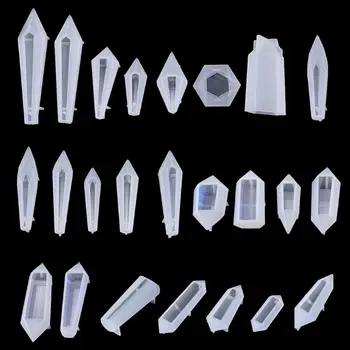 

24 Pcs/Set Crystal Epoxy Resin Mold Pendulum Casting Silicone Mould Handmade DIY Crafts Earring Necklace Making Tools