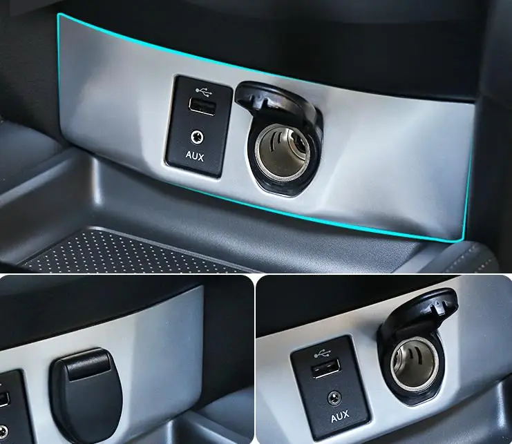ABS хромированный прикуриватель отделка для коробки передач Крышка AUX USB крышка наклейка для NISSAN QASHQAI J11