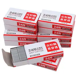 5000Pcs/5 Boxes Standard No 12 Stapler Stainless Steel Office Binding Supplies General 24/6 Stapler Needle