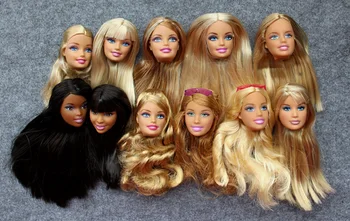 

Rare Limited Gold Hair Doll Toy Head Princess Black Skin Doll Good Head Girl DIY Dressing Hair Toys Favorite Collection