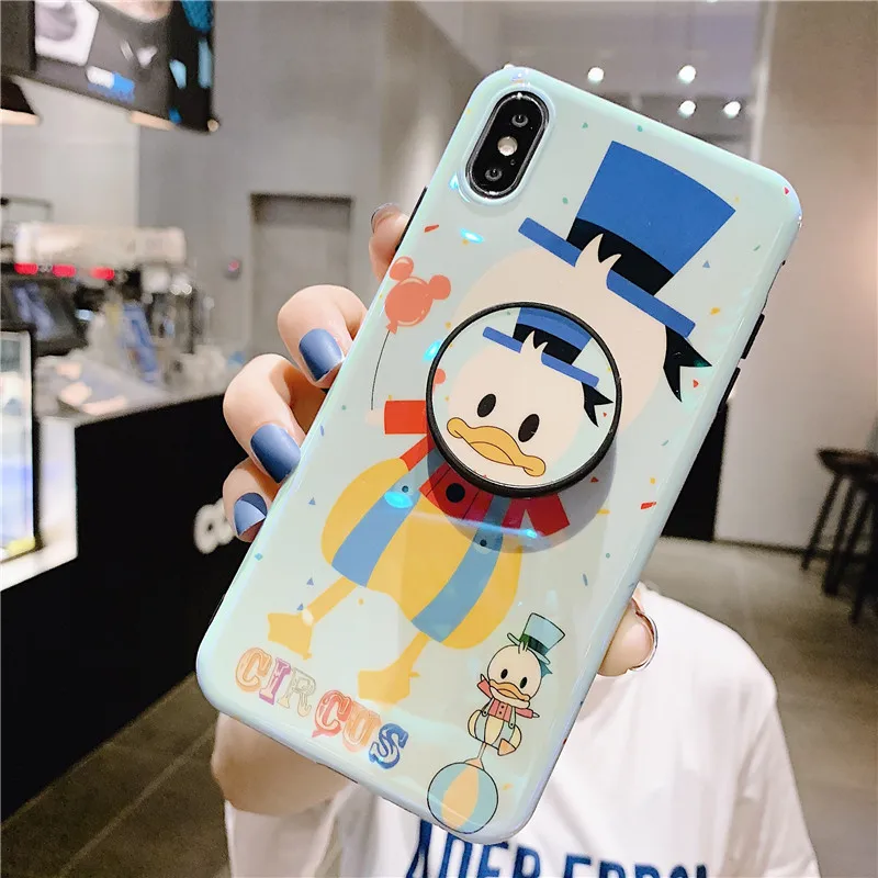 Мультфильм Дональд Дейзи Blu-Ray Кронштейн телефона чехол для iphone 6 6S 7 8 Plus X мягкие чехлы для iphone 11 Pro MAX XS чехол для MAX XR
