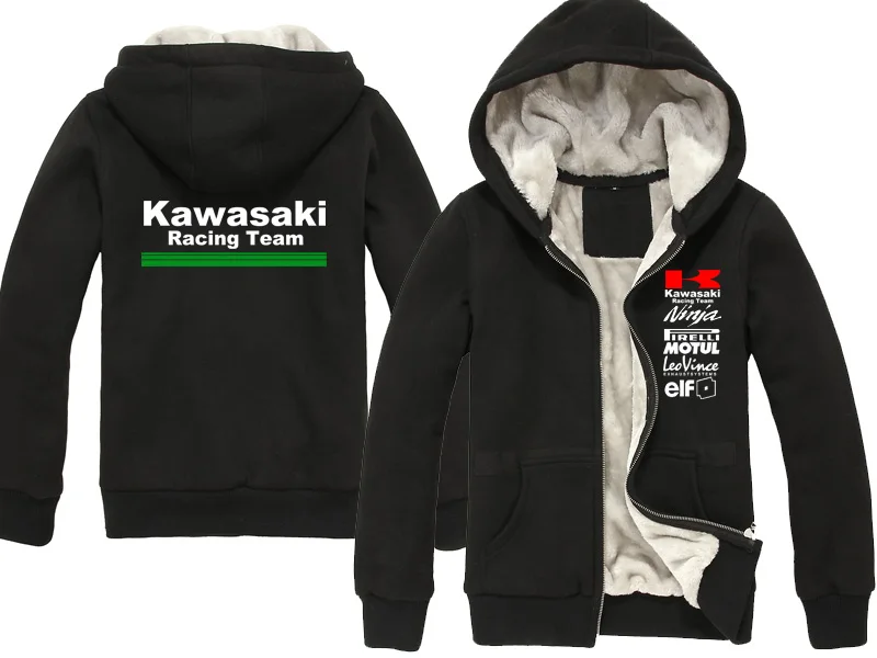 2019 зима новая для Кавасаки гоночный команда хлопковая куртка мужская
