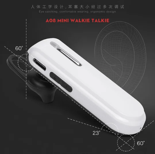 Small and portable noise reduction clear ear hanging bluetooth walkie talkie J03