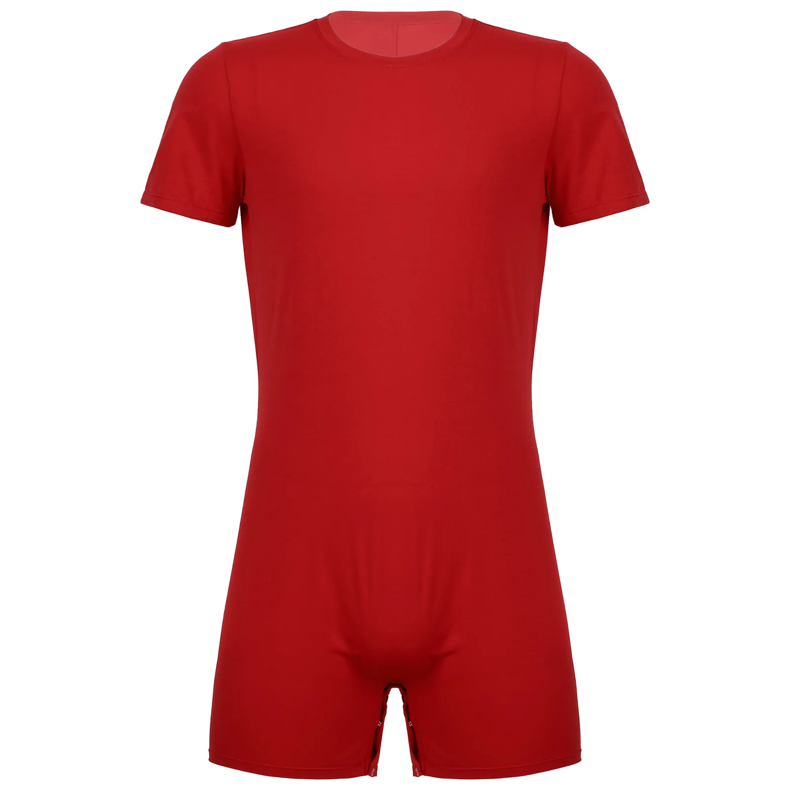 thumbnail image 1 of Mono corto de manga corta para hombre, monos, camisetas, lencería de verano, peluches, suspensorio informal, monos de una pieza para hombre, 1 of 5