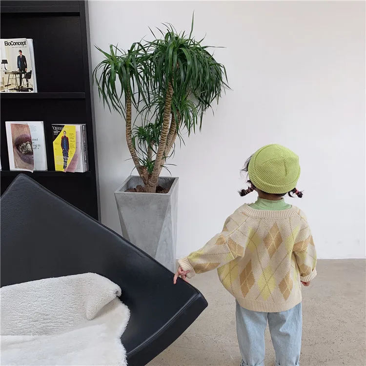 New Children's Christmas Clothes Baby Girl Cute Cardigan Sweater Toddler Long Sleeve Knitting Coats Boys Cardigan Jackets