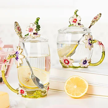 

Glass Creative Decorative Cup Home Decoration Cup Hot Sale Cup Glass Water Glass Flower Cup Creative Gift Gift Coffee Cup