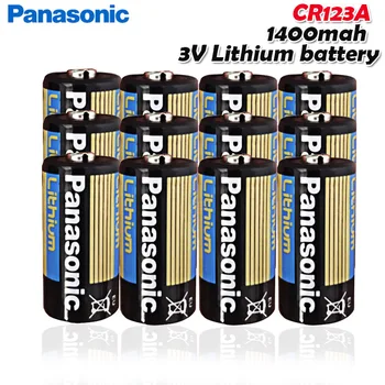 

12pcs NEW Original Panasonic Lithium battery 3v 1400mah CR123 CR 123A CR17345 16340 cr123a dry primary battery for camera meter