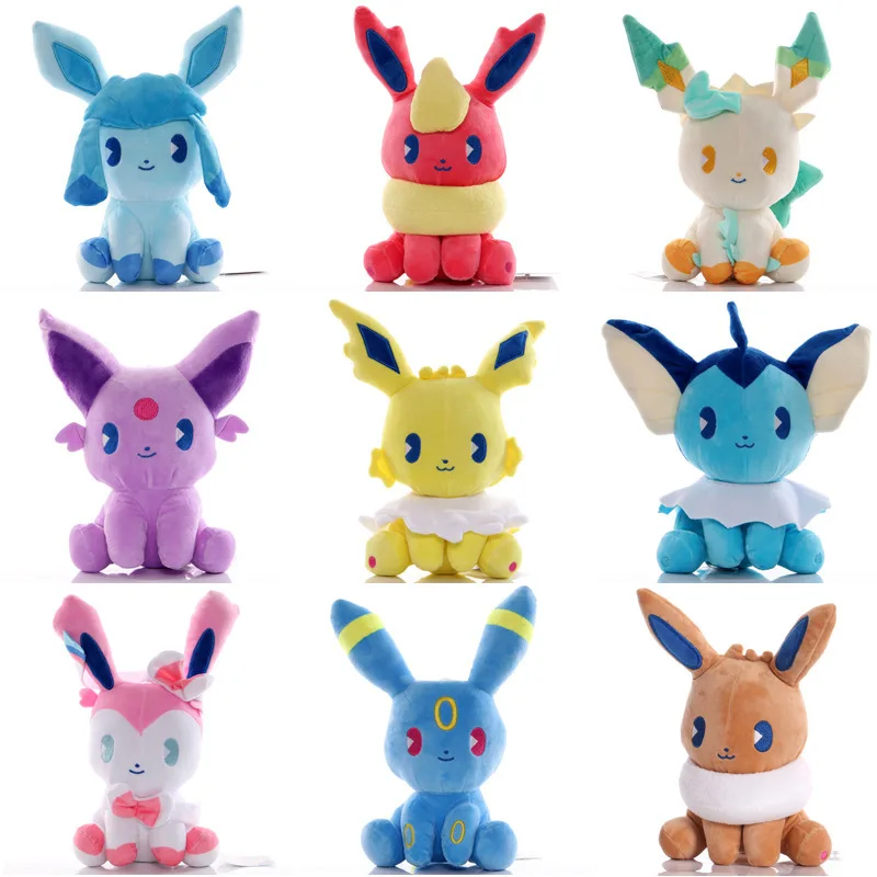 10Pcs/Set New Pokemon Toy Shiny Cute Eevee Evolution Flareon Vaporeon  Umbreon Leafeon Sylveon Pikachu Collectible Doll Kids Gift - AliExpress