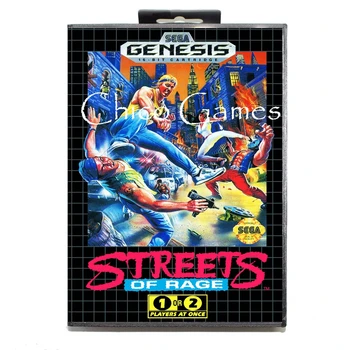 

Sega MD games card - Streets of Rage 1 2 for Sega MegaDrive Video Game Console 16 bit MD card