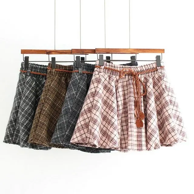 New Women Pleat Skirt Harajuku Preppy Style Plaid Skirts Mini Cute Japanese School Uniforms Ladies Jupe Kawaii Skirt Saia Faldas