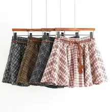 New Women Pleat Skirt Harajuku Preppy Style Plaid Skirts Mini Cute Japanese School Uniforms Ladies Jupe Kawaii Skirt Saia Faldas