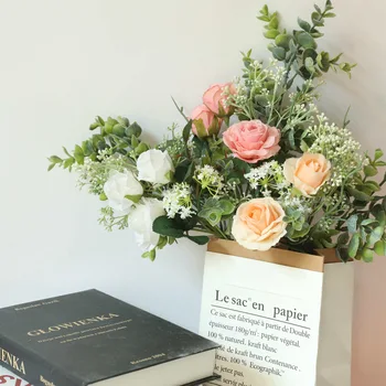 

Artifical Flower Rose Bride Terraza Y Jardin Decoracion Flores Preservadas Jardin Artificial Plant for Home Decor Wesele Wedding