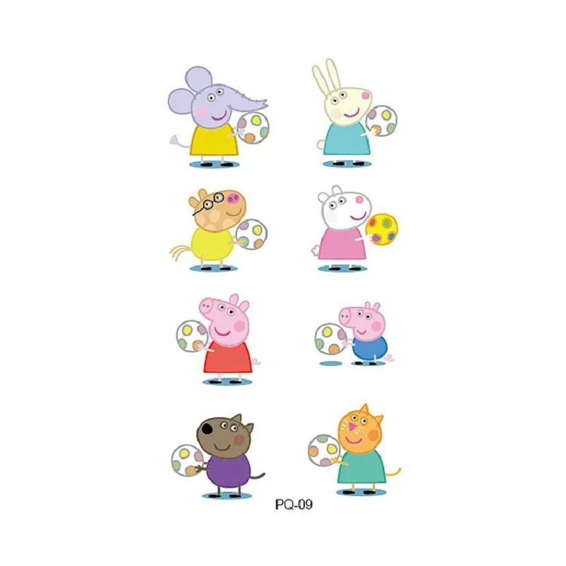 Peppa Свинья тату наклейки мультфильм игрушки набор Джордж семья и друзья водяные дети детские игрушки подарки