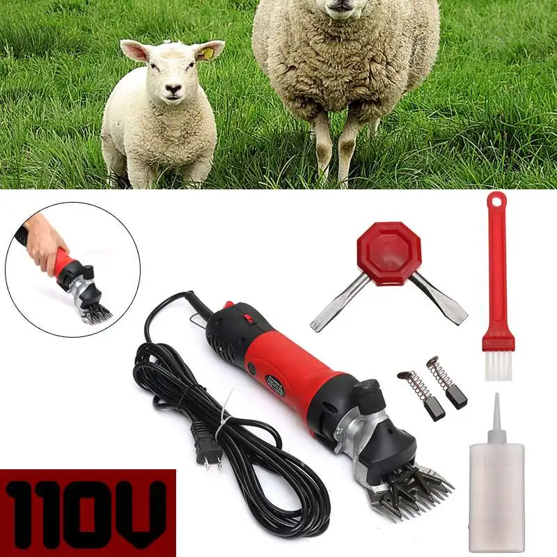 

Electric Animal Sheep Goat Shearing Machine Clipper Shears Cutter Wool Scissor 6 Gear Adjustable With Box Constant Speed