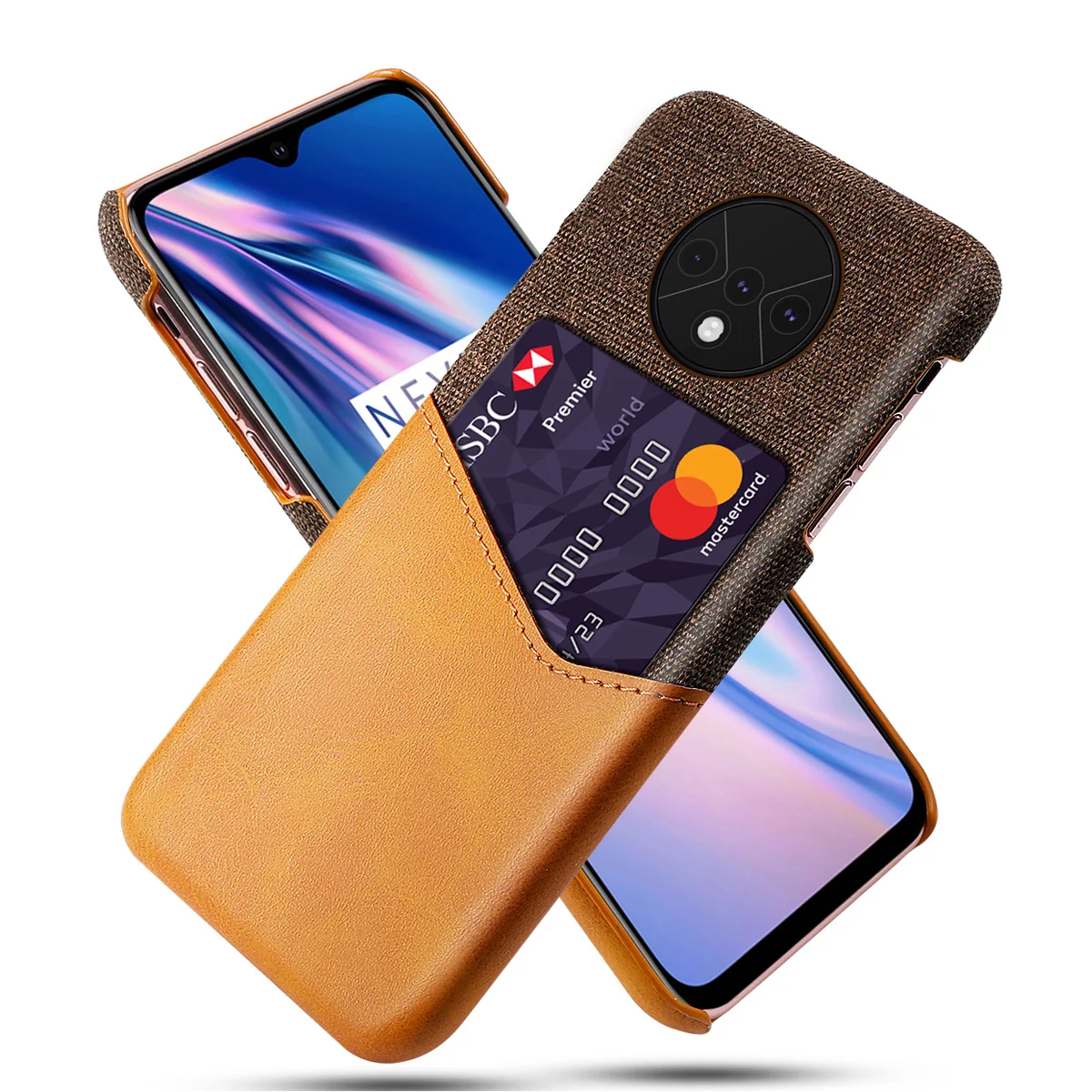 Для OnePlus 7T чехол Роскошный кожаный и Мягкий тканевый комбинированный ударопрочный кошелек чехол на One Plus 7 OnePlus 7T Pro Чехол Слот для карт