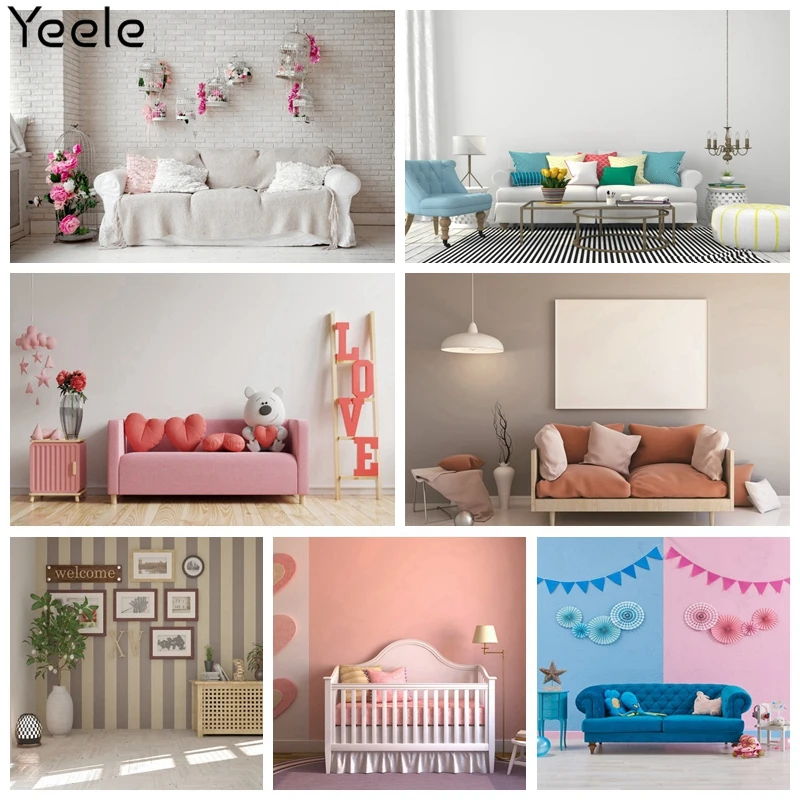 

Yeele Photocall Interior Living Room Background Sofa Photos For Photography Photophone Backdrop Photographic Studio Shoots Props