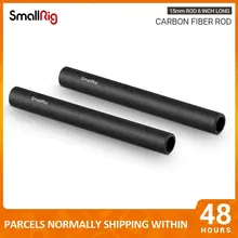 SmallRig 6 inç uzun 15mm karbon Fiber çubuk 15mm çubuk destek sistemi (dişsiz) 2 adet paketi-1872