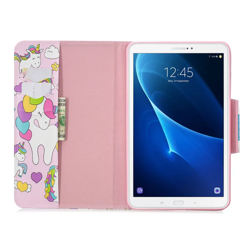 Wekays For Samsung Tab A6 10.1 Cartoon Unicorn Leather Case For Samsung Galaxy Tab A6 A 6 2016 10.1 T585 T580 T580N Cover Cases