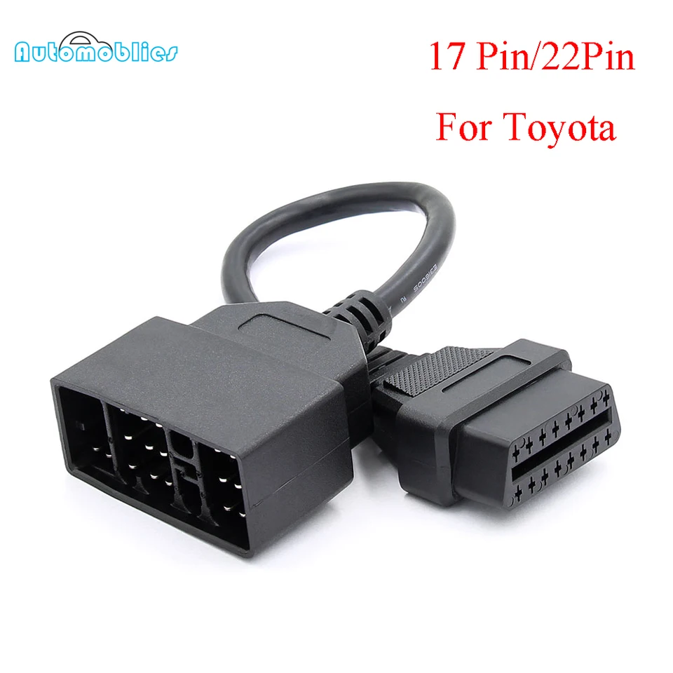 Câble Adaptateur OBD2 22 Vers 16 Broches - Compatible Toyota - 30cm, Plug And Play - Pour Diagnostic Auto