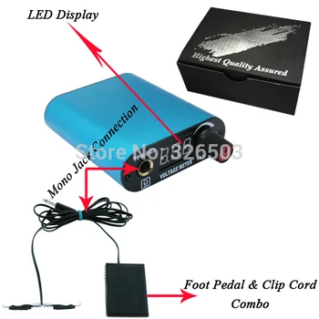 

One Super Mini Light LED Display Tattoo Machine Gun Power Set Supply - Blue PCFS63-BE
