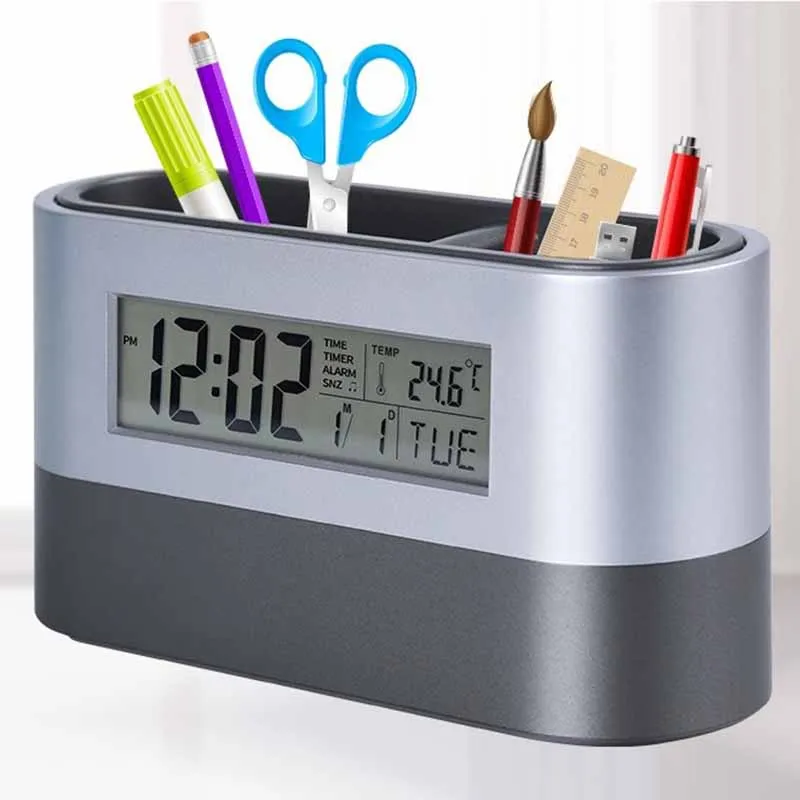 

Direct pen holder pen holder calendar electronic pen clock alarm clock support wholesale custom