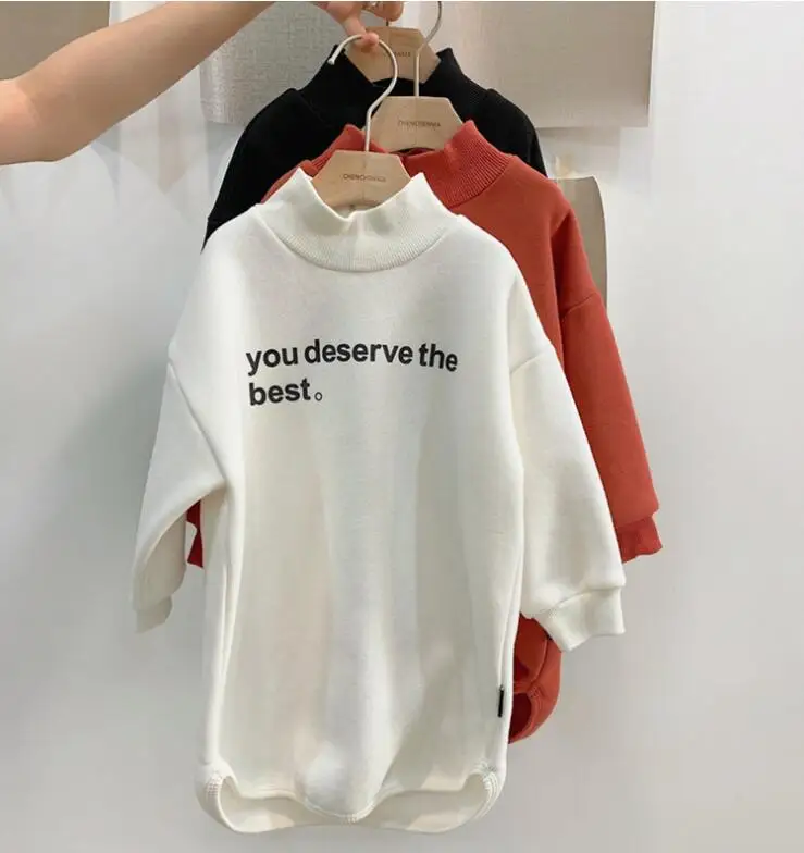 Korea Style Girls Thicken Dress Fashion Winter Baby Girl Clothes Girls Dresses Kids Clothes 1-6 years