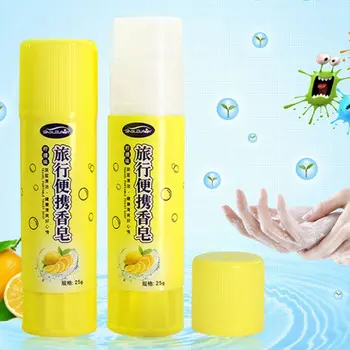 

Portable Soap Hand Washing Body Care Antibacterial Lemon Aroma Creative Glue Stick Shaped Outdoor Travel Camping