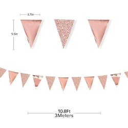 Elegant Champagne Gold Party Banner Garland for Celebratory Decorations (Rose Gold)
