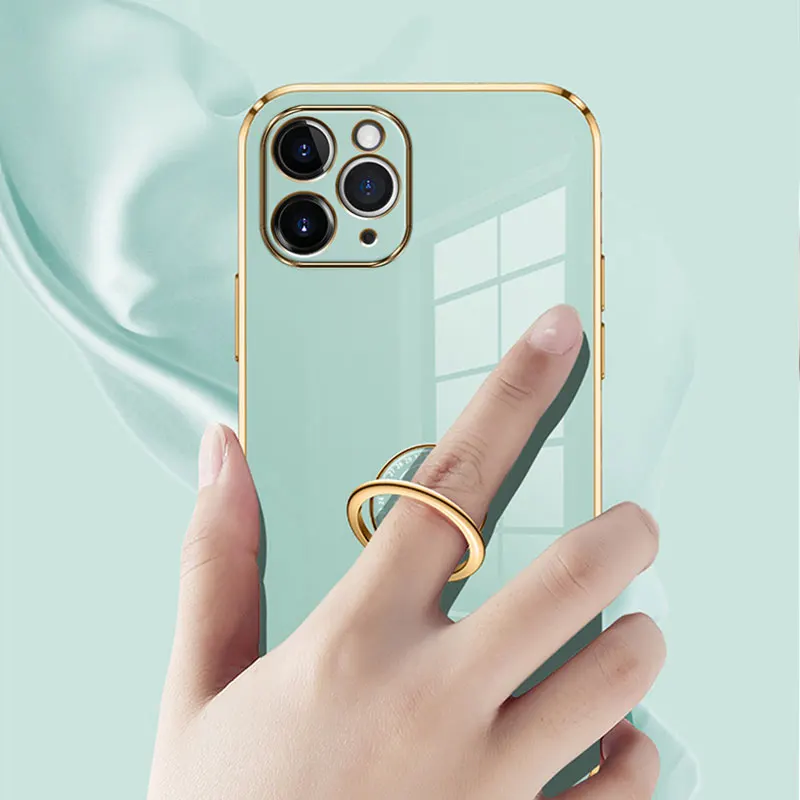 Luxury Plating Stand Holder Soft Phone Case For Xiaomi Redmi Note 8 Pro  Cover Protection Shockproof Redmi Note 10 9T 7 10s Capa|Phone Case \u0026  Covers| - AliExpress