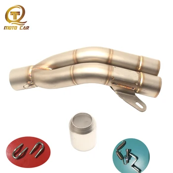 

Universal Motorcycle Exhaust Pipe Muffler 51MM Double Outlet Scooter Escape For R1 Z750 Z800 KTM Pit Bike Pitbike R6 Honda