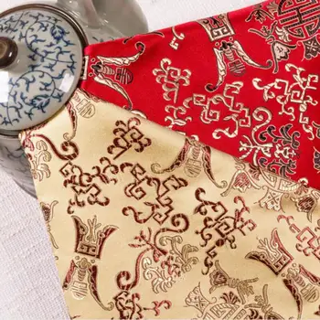 

500cm*75cm longevity Pattern imitation silk brocade satin jacquard fabric furniture cushion fabric cloth dress DIY fabric