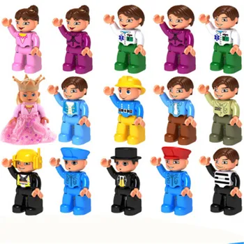 

Action Figures Big Size Toy City Princess Pirate Policemen Family Series Building Blocks Compatible Brand Duploes Education Toy