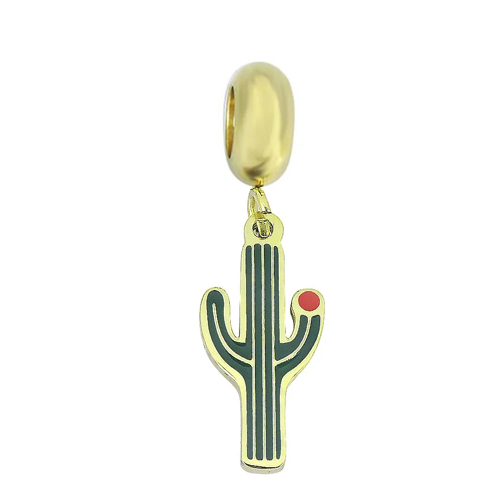 

Cactus Charm Yellow Charm Stainless Steel Charms Fit Bracelet & Necklace Pretty Gift For Woman Fashion Jewelry