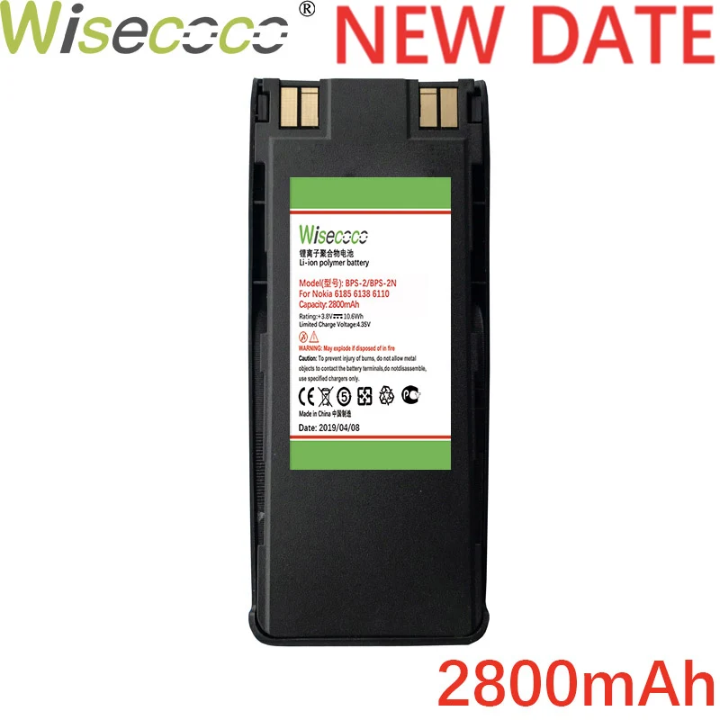 WISECOCO 2800 мАч BPS-2 BPS-2N Батарея для NOKIA 6310I 6310 6210 6160 7110 6150 5185 5180 5170 5160 5150 5125 6110 6185 6138