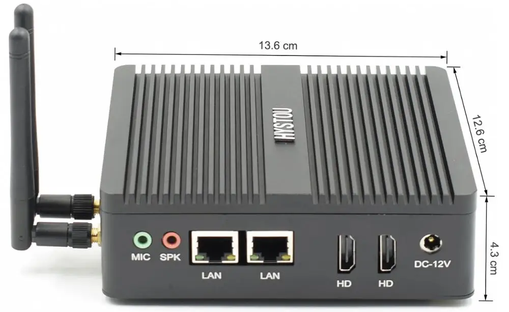 Hystou межсетевой ПК NUC J3160 N3160 безвентиляторный промышленный мини Windows Linux Dual NIC Pfsense 2