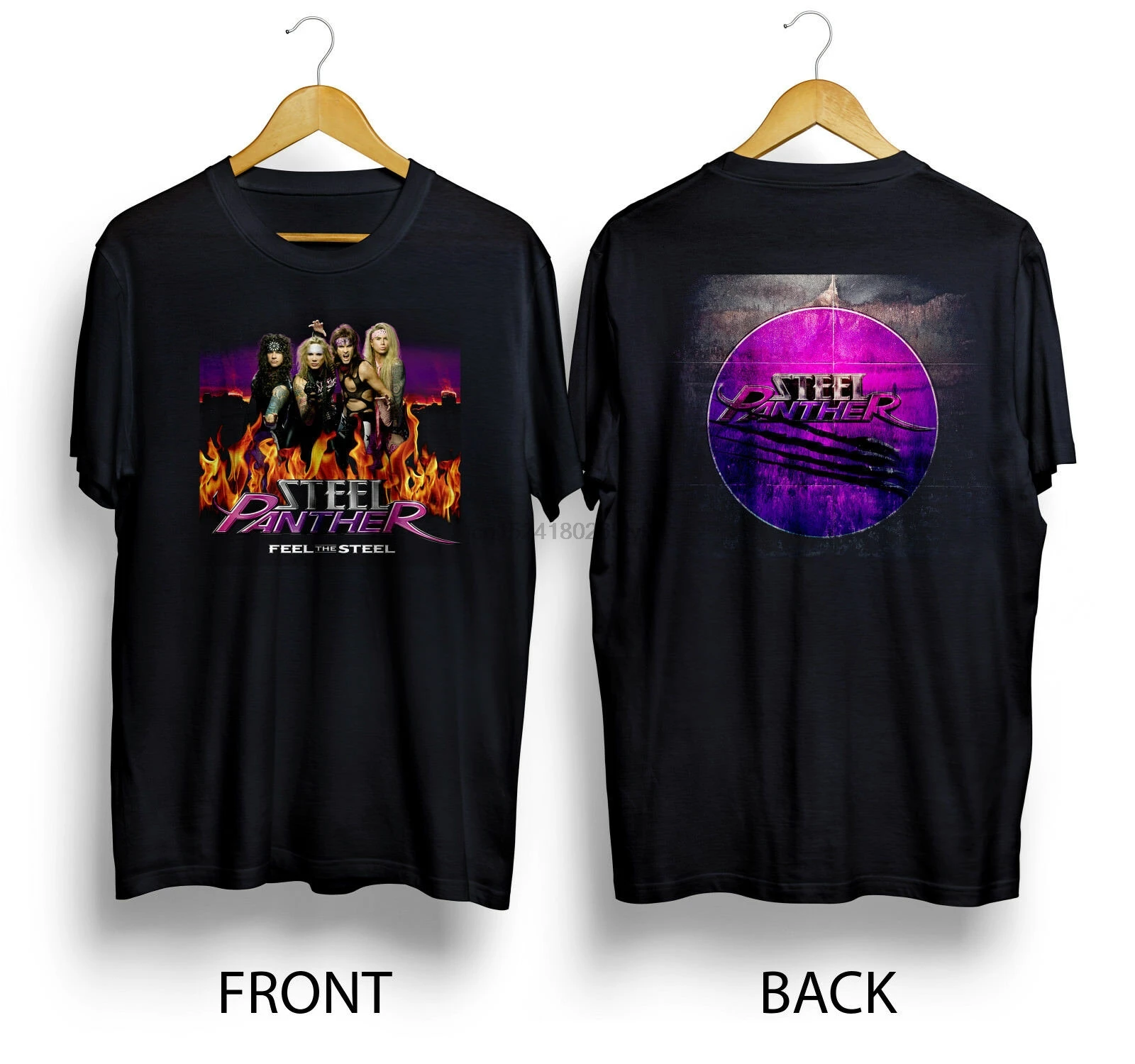 The Steel Panther T Shirt American comedic glam metal band Black Tee