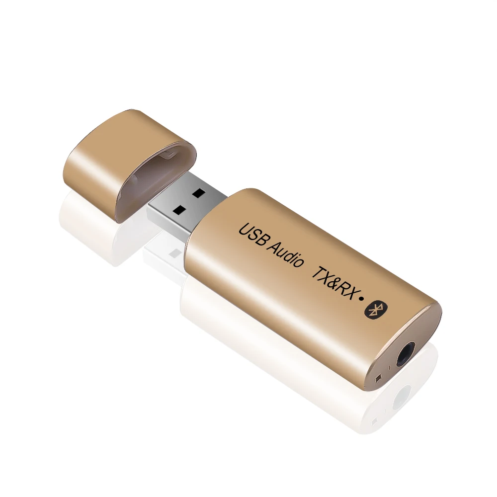 Gold with Cable Kebidu беспроводной адаптер Bluetooth 5,0 аудио передатчик приемник мини стерео Bluetooth AUX RCA USB 3,5 мм разъем для ТВ ПК автомобильный комплект - Цвет: Gold with Cable