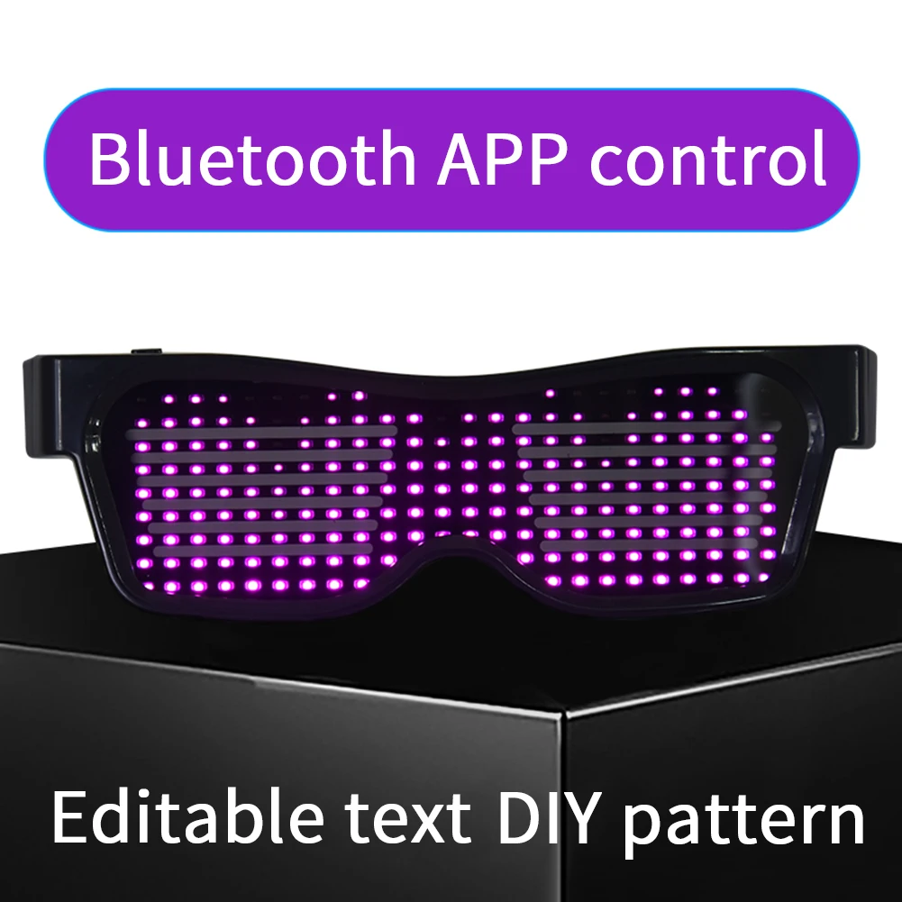 Волшебные Bluetooth светодиодные очки для вечеринок DIY приложение управления светящиеся очки EMD DJ электрические слоги бар очки для глаз
