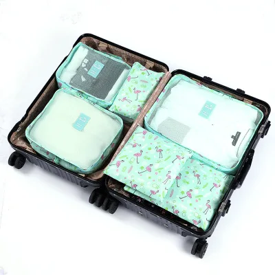6 шт./компл. сетчатая, для путешествий сумка в сумке Чемодан Органайзер куб для упаковки набор для Костюмы хранение чемоданов косметический чехол для белья - Цвет: 5