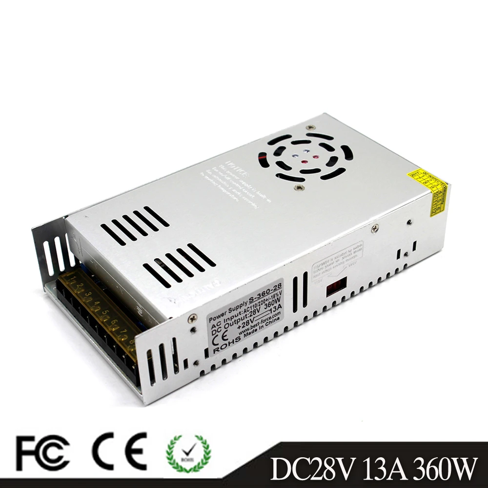 Импульсный источник питания постоянного тока 28V 13A 360W трансформатор драйвера AC110V