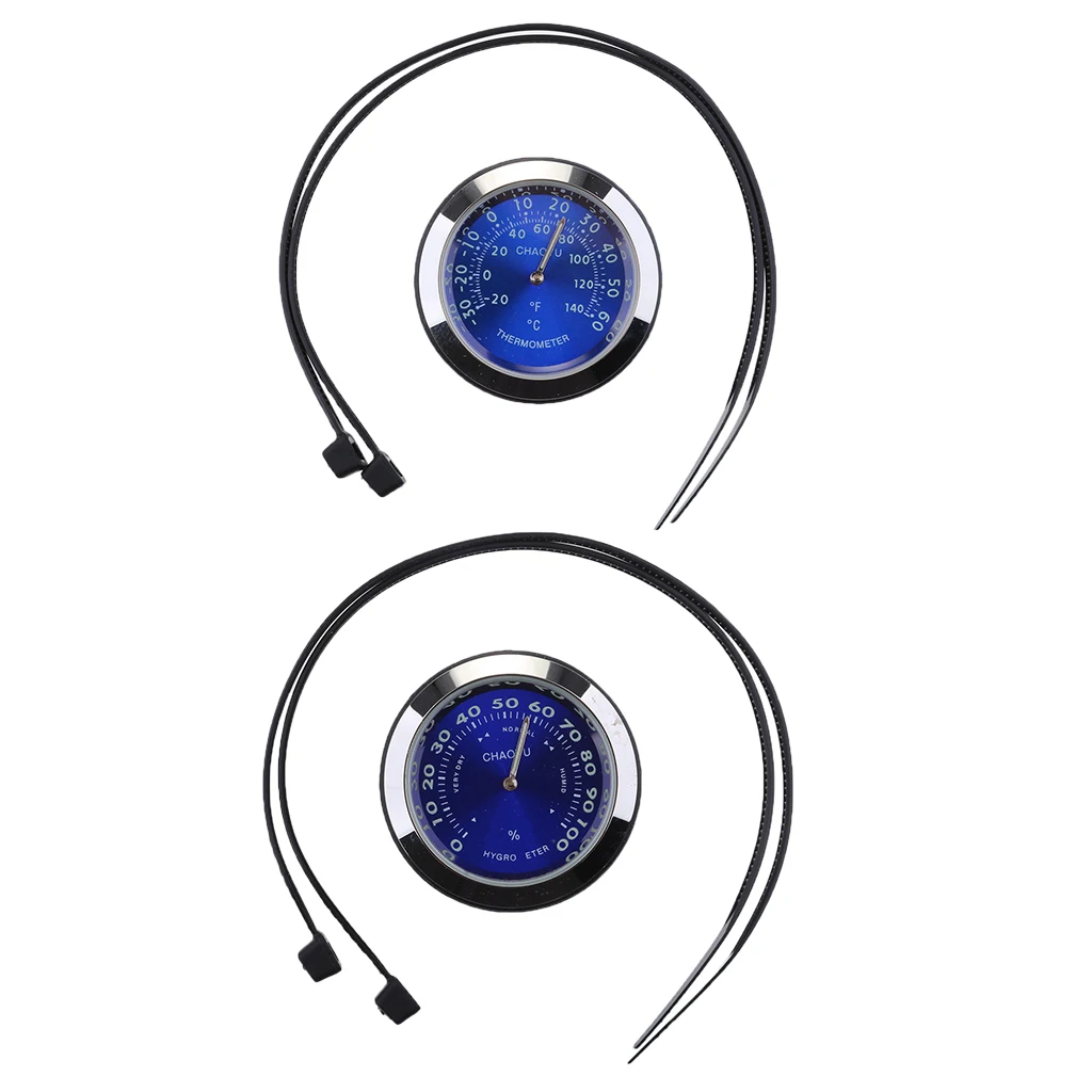 Decent Motorcycle Scooter Handlebar Thermometer Hygrometer Meter Waterproof