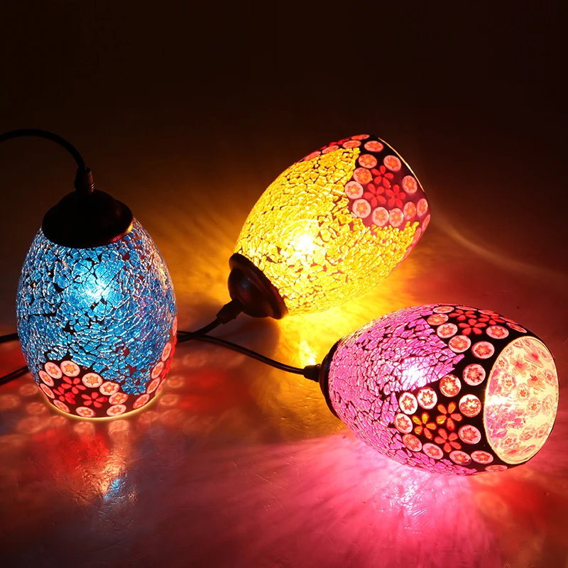 Online Böhmen Türkische anhänger lampen led glasmalerei türkische mosaik lampen Mittelmeer küche bar eintrag korridor balkon kronleuchter
