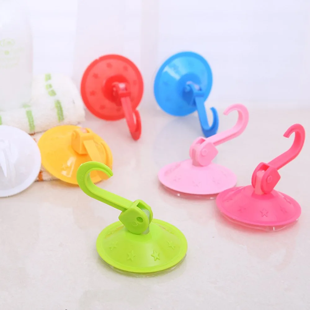 

Colorful Home Powerful Vacuum Suction Cup With Hooks Kitchen Bathroom Toilet Hook Towels Storage Door Seamless Wall Hanger Hook