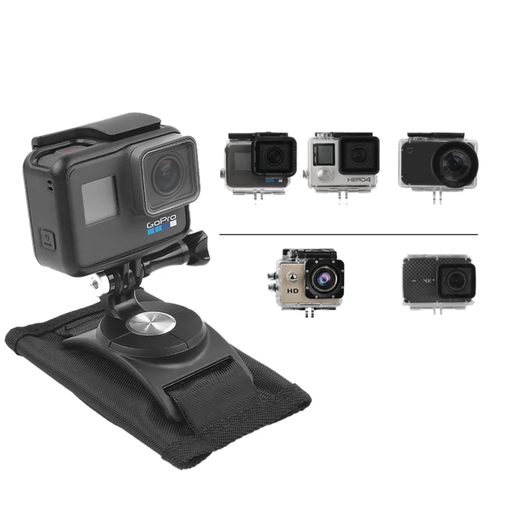 Спортивная камера рюкзак клип крепление 360 градусов поворотный для Xiaomi Yi Для Gopro Hero7 6 5 4 аксессуары для экшн-камеры