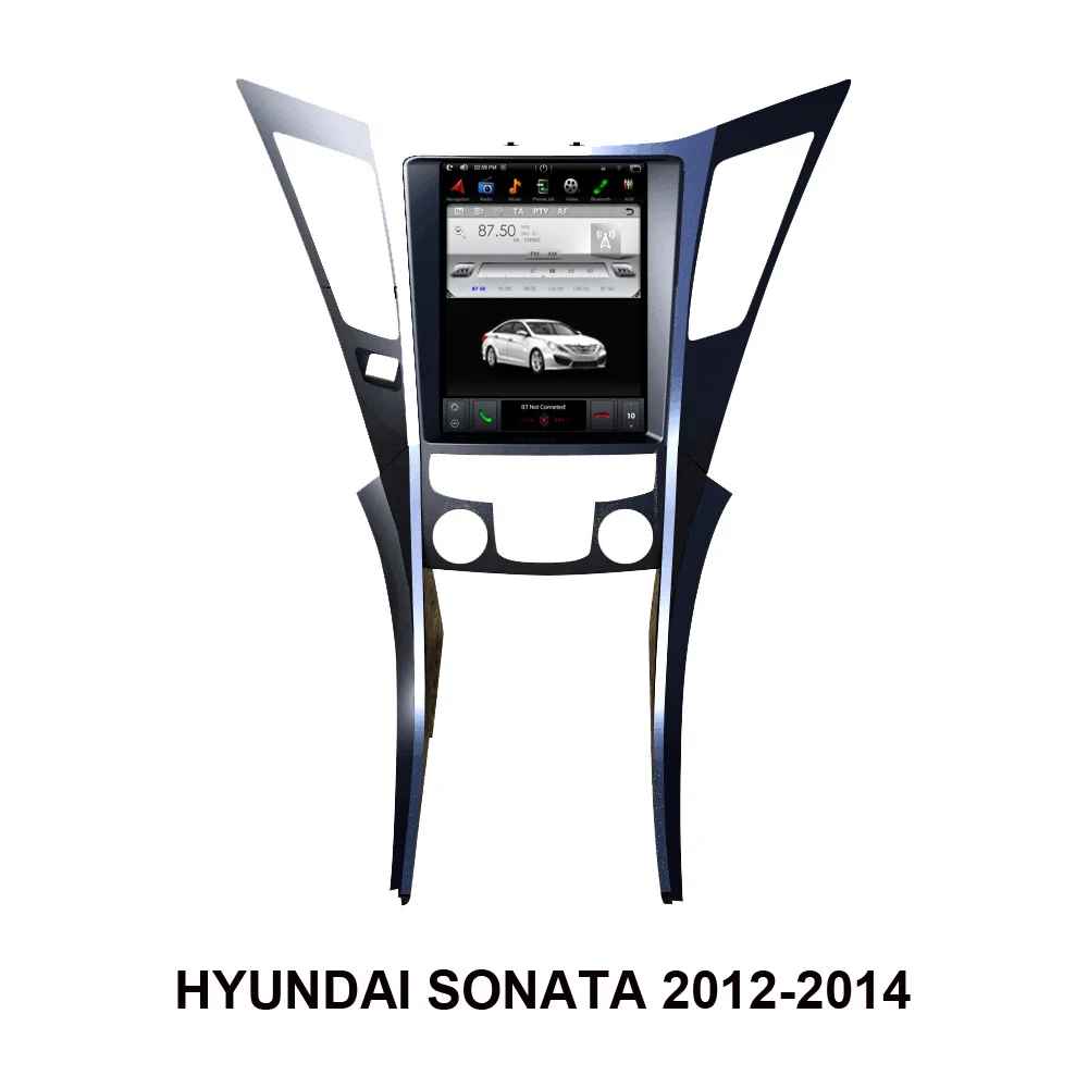 Android 9.0 Car GPS Navigation Tesla Style For HYUNDAI SONATA 2012-2014 Auto Radio Multimedia Player BT WiFi Mirror Link | Автомобили и