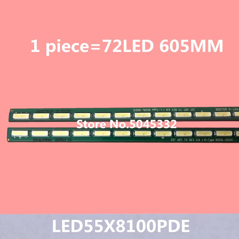 Для вспышки konka LED55X8100PDE 6922L 0031A 6916L0955A 1 шт. = 72 светодиода 605 мм|Светодиодные панели| |