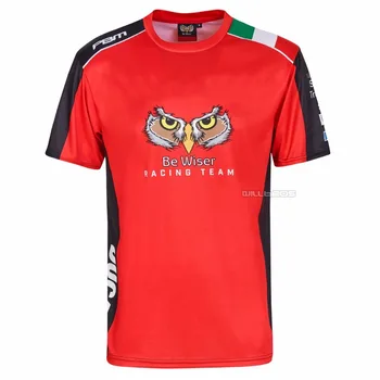 

Free shipping 2020 Moto Be Wiser Racing Team Rally Superbike Red T-Shirt for Ducati Motorcycle Bike